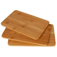 Buri Frühstücksbrettchen Holz 3-tlg. 22 x 14 x 0,8 cm Braun