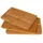 Buri Frühstücksbrettchen Holz 3-tlg. 22 x 14 x 0,8 cm Braun