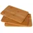 Buri Frühstücksbrettchen Holz 3-tlg. 22 x 14 x 0,8 cm Braun