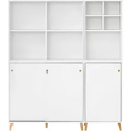 MÖBELPARTNER Serie 500 Büroschrank 151 x 41 x 168,7 cm weiß