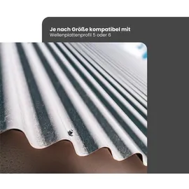 DAPRONA Traufenbelüftungsprofil wellenförmig 87,3 cm PVC Schwarz