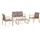 YES EVERYDAY Kallen Garten-Lounge-Set 4-tlg. natur/beige