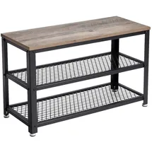 VASAGLE Schuhbank 73 x 45 x 30 cm grau / grau