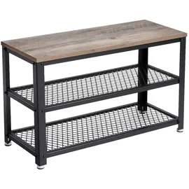 VASAGLE Schuhbank 73 x 45 x 30 cm grau / grau