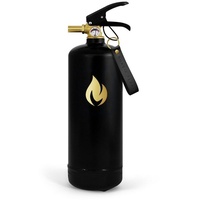 Nordic Flame Dekoobjekt Nordic Flame Feuerlöscher GOLD EDITION schwarz gold 2 KG schwarz