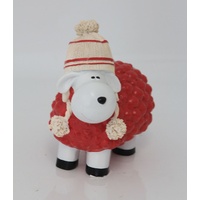 Trendline Gartenfigur Schaf mit Bommelmütze 19,5 cm