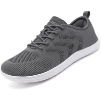 Ulicox Barfußschuhe Herren Damen Minimalistische Laufschuhe Sneaker Fitnessschuhe Walkingschuhe Leicht Running Zehenbox Grau 42 - 42 EU