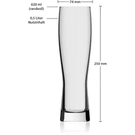 Rastal Monaco Slim Bierglas 0,5 l 6-tlg.