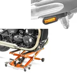 Set: Motorrad Hebebühne Midlift XL bis 500kg or ConStands mit LED Lenkerblinker univ. XS passend für Lenker Armaturen ECE get.