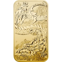 Perth Mint 1 Unze Gold Münzbarren Rectangular Dragon 2023