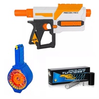 Blasterparts Tuning-Mega-Pack kompatibel für NERF Recon MKII, inkl. Trommelmagazin, Tuning-Feder-Set & Blaster