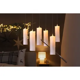ic winterworld LED Kerzen mit Zauberstab als Fernbedienung", beige (cremeweiß), Ø 5cm H: 19cm, 7 Stk., Leuchten, LED-Kerze, Weihnachtsdeko mit Batteriebetrieb
