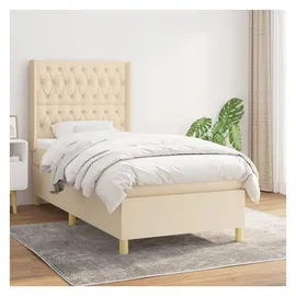 vidaXL Boxspringbett 90 x 200 cm Creme