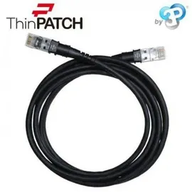Patchsee Patchkabel ThinPatch Cat. 6A ISO/IEC, U/FTP, halogenfrei, 10 G, schwarz, 2,1 m