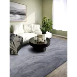 Villeroy & Boch Leon grau Anthrazit, B:200cm H:15mm L:290cm, Polyester, Teppiche, Teppich, Langflor, Shaggy, uni, flauschig weich, glänzend, Kaninchenfell Haptik