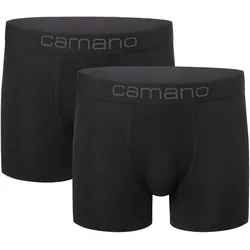 Boxershorts CAMANO "comfort", Herren, Gr. S, schwarz, Obermaterial: 95% Baumwolle, 5% Elasthan, unifarben, eng, Unterhosen, mit elastischem Logobund