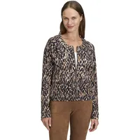 Betty Barclay Shirtjacke mit Rippenstruktur in Dark Blue/Brown |