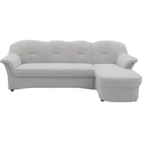 DOMO collection Ecksofa Flores Schlafsofa, B/T/H: 233/142/86 cm, L-Form, wahlweise mit Bettfunktion, wahlweise mit Federkern, auch in Leder silberfarben