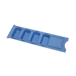 EDLICH & HABEL Medikamentenbox 1 Tag, 4 Fächer EDHA10218-M-B , 1 Karton = 200 Stück, Farbe: blau