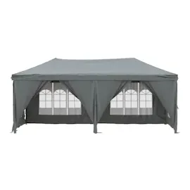 vidaXL Partyzelt Faltbar mit Seitenwänden Anthrazit 3 x 6 m