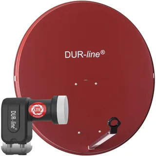 Dur-Line MDA 60 Anthrazit - Digiatale 1 Teilnehmer Satellitenschüssel Komplett-Anlage mit +Ultra Single - LNB [Camping, Astra 19,2°, DVB-S/S2, Full HD, 4K, 3D]