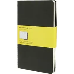 Moleskine Cahier Karierte Notizbücher L schwarz 3 St.