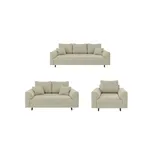 S-Style Polstergarnitur 3+2+1 Maya & beige - Maße cm, B: 210 H: 81