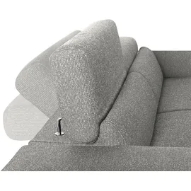 W.Schillig Couch Leder 2-Sitzer Grau
