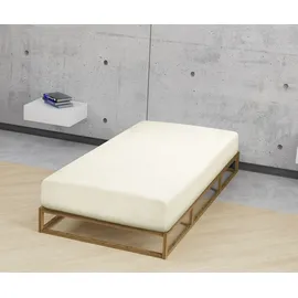 biberna Spannbettlaken Feinbiber 90-100 x 190-200 cm beige