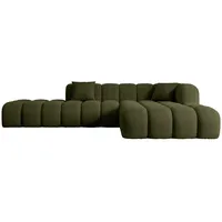 altdecor Ecksofa, Grün, Textil, 6-Sitzer, L-Form, Ottomane rechts, 289x176 cm, Wohnzimmer, Sofas - Couches, Wohnlandschaften, Ecksofas