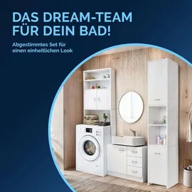 CASARIA Badmöbel-Set Neapel 3-tlg. Weiß