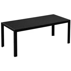 Outsunny Alu-Gartentisch 190 x 84,5 cm schwarz