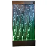 JVmoebel Zimmerbrunnen LED Wasserwand mit Blasen – Beleuchtete Transparent Zimmerbrunnen, (Wasserwand), Made in Europa weiß