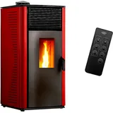 Sannover - Luft- Pelletofen Anita 12 Kw Bordeaux