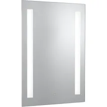 Searchlight Spiegelleuchte "Badezimmerspiegel mit Rasierfassung - Chrom & mattiert, IP44", Energieeffizienz: G (A-G), silberfarben, H: 70cm, 1 Stk., Leuchten, Spiegelleuchte