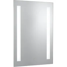 Searchlight Spiegelleuchte "Badezimmerspiegel mit Rasierfassung - Chrom & mattiert, IP44", Energieeffizienz: G (A-G), silberfarben, H: 70cm, 1 Stk., Leuchten, Spiegelleuchte