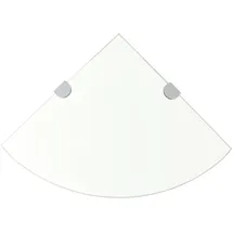 vidaXL Eckablage mit Verchromten Halterungen Glas Transparent 35x35 cm