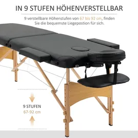 Homcom Massageliege, klappbarer Massagetisch mit Kopfstütze, für Spa, Salon