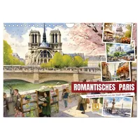 Calvendo Romantisches Paris (Wandkalender 2026 DIN A4 quer), CALVENDO