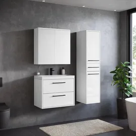 Badplaats Florence Badezimmerschrank 30 x 130 x 35 cm Weiß