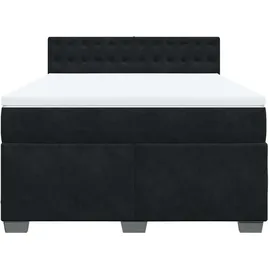 vidaXL Boxspringbett 140 x 200 cm Schwarz