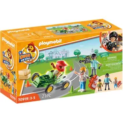 PLAYMOBIL Duck On Call Notarzt Action. Hilf dem Rennfahrer!, Auto & Rennen, 3 Ja