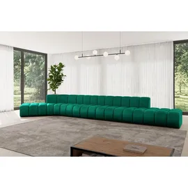 altdecor Ecksofa modulares Sofa Solven-L3 - 562x174x70 cm Grün