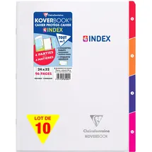 Clairefontaine 10x KB 4 INDEX, PIQ Incolore 96p 24X32 SEYES- Farblos 981494C