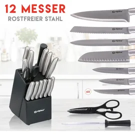 Alpina Messerblock 15-tlg. Schwarz