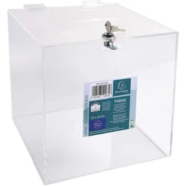 Exacompta 89158D Losbox/Einwurfbox versperrbar 25cm, transparent
