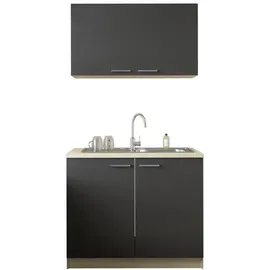 Respekta Küchenzeile Merle 100 cm Schwarz