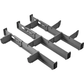 Metaltex Schubladen-Organizer Multi-Fit Plus 39 - 49 cm 1-tlg. grau
