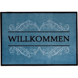 Andiamo Fußmatte »Carmen, Willkommen«, blue, 39 x 58 cm