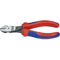 Kraft-Seitenschneider KNIPEX Länge: 180mm (poliert, mit Mehrkomponenten-Griffhüllen)